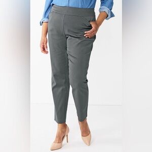 Womens Croft & Borrow 24W Grey effortless stretch forged iron ladies woven pants
